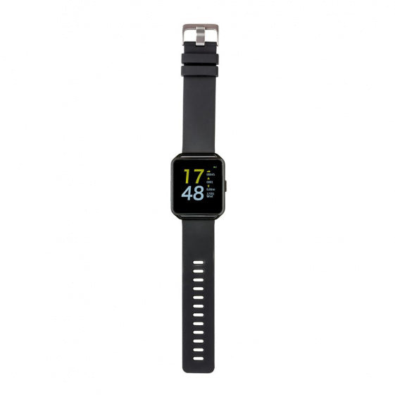 lifestyle-horloge 4,1x26 cm siliconen zwart/groen