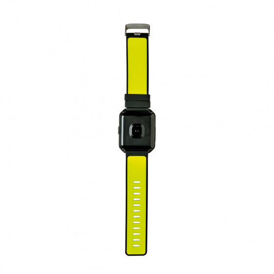 lifestyle-horloge 4,1x26 cm siliconen zwart/groen