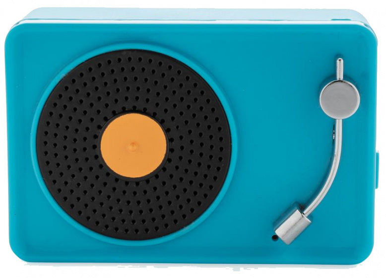 minispeaker Vintage draadloos 7,5 cm ABS blauw