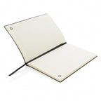 notitieboek A5 leer/papier donkergrijs