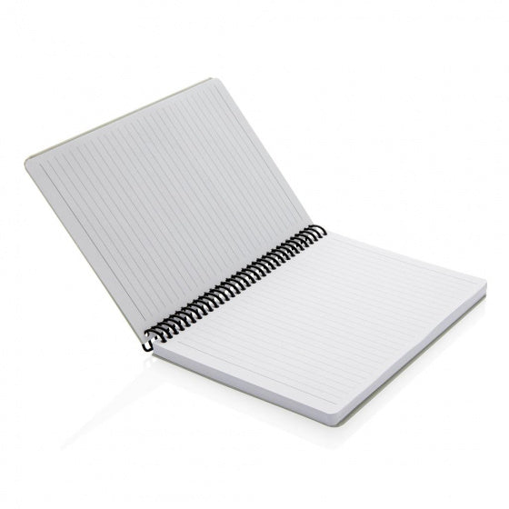 notitieboek Deluxe 21 x 15 cm karton grijs/zwart