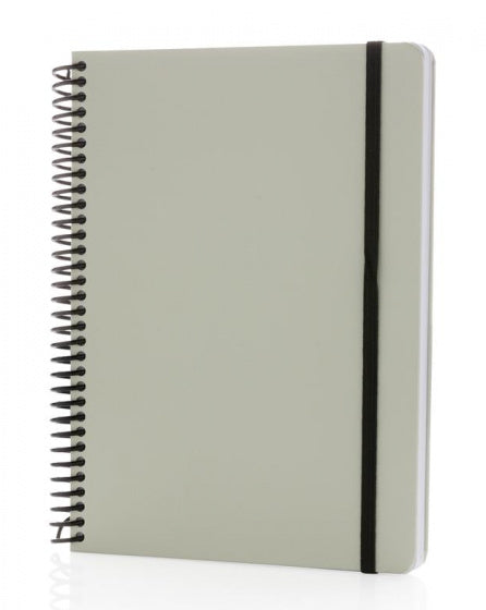 notitieboek Deluxe 21 x 15 cm karton grijs/zwart