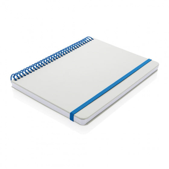notitieboek Deluxe 21 x 15 cm karton grijs/blauw