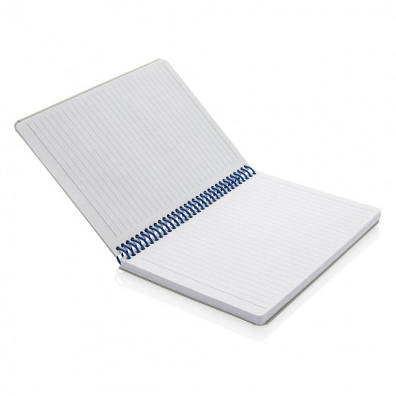 notitieboek Deluxe 21 x 15 cm karton grijs/blauw