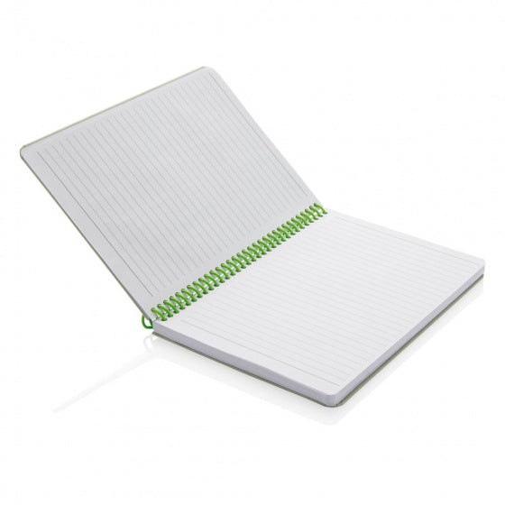 notitieboek Deluxe 21 x 15 cm karton grijs/groen