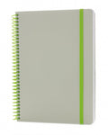 notitieboek Deluxe 21 x 15 cm karton grijs/groen