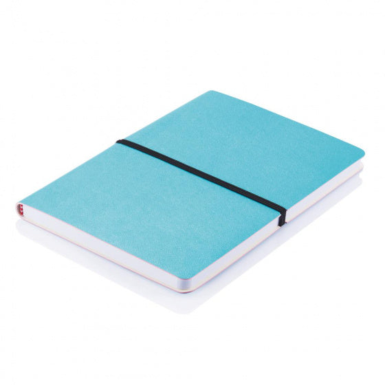 notitieboek Deluxe A5 PU/papier blauw