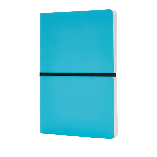 notitieboek Deluxe A5 PU/papier blauw
