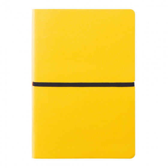 notitieboek Deluxe A5 PU/papier geel