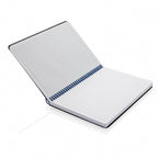 notitieboek Deluxe A5 PVC/papier zwart/blauw