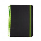 notitieboek Deluxe A5 PVC/papier zwart/groen