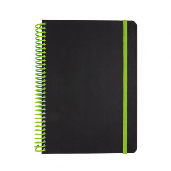 notitieboek Deluxe A5 PVC/papier zwart/groen