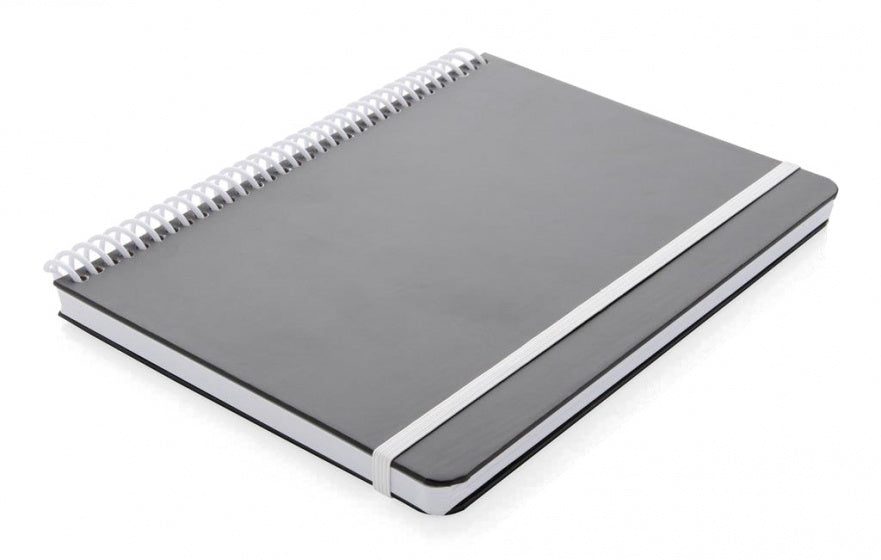 notitieboek Deluxe A5 PVC/papier zwart/wit
