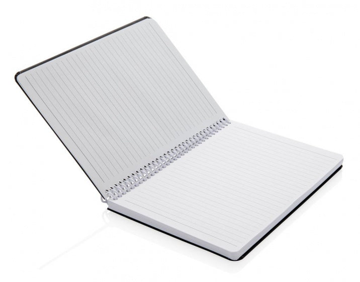 notitieboek Deluxe A5 PVC/papier zwart/wit