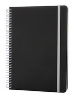 notitieboek Deluxe A5 PVC/papier zwart/wit