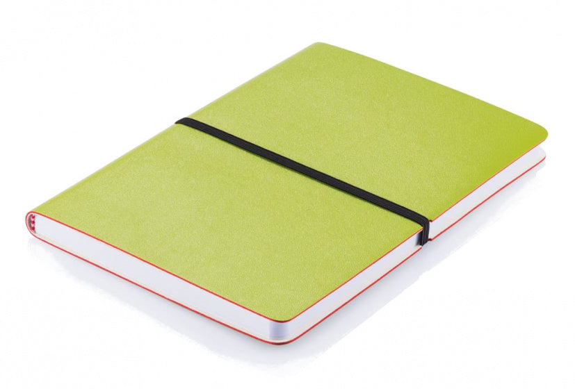 notitieboek Deluxe softcover A5 PU/papier groen
