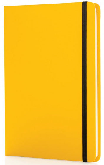 notitieboek hardcover A5 polyurethaan geel