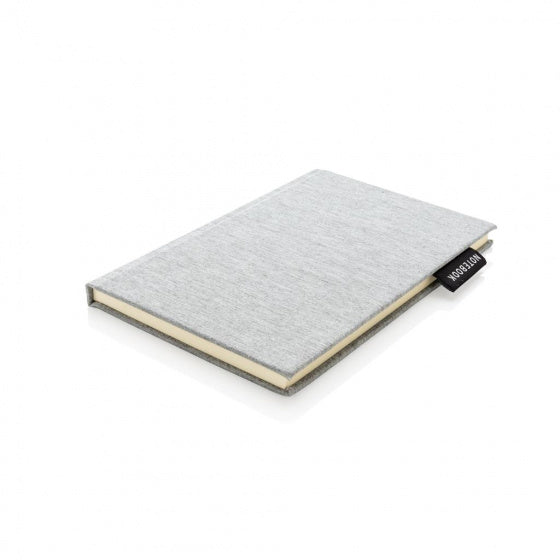 notitieboek Jersey A5 karton/textiel donkerblauw