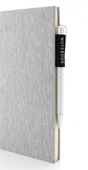 notitieboek Jersey A5 karton/textiel donkerblauw