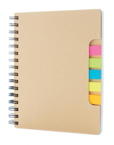 notitieboek Memo 21 x 16,5 cm karton bruin