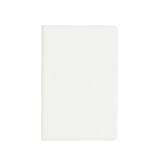 notitieboek met opbergvakken A5 PU/papier wit/zwart