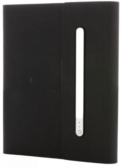 notitieboek met oplader A5 PU/papier zwart