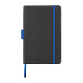 notitieboek met pennenhouder A5 PU/papier blauw