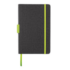 notitieboek met pennenhouder A5 PU/papier groen