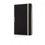notitieboek met pennenhouder A5 PU/papier wit