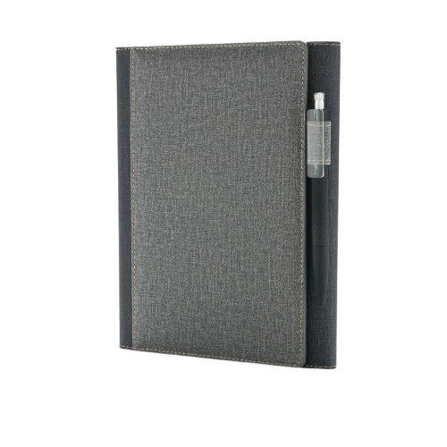notitieboek omslag A5 PU/papier grijs