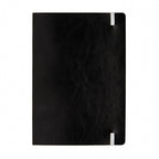 notitieboek soft cover A5 PU/papier zwart/wit