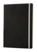 notitieboek soft cover A5 PU/papier zwart/wit