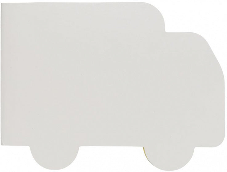 notitieboekje Truck 17 x 17,6 cm papier wit