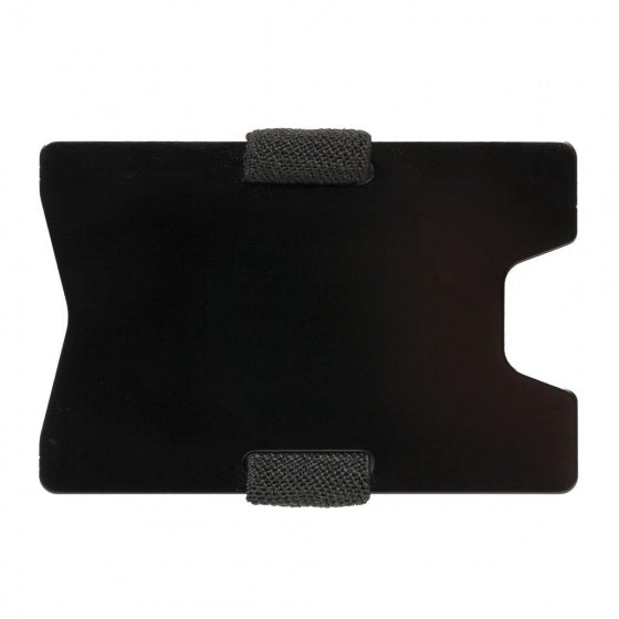 pasjeshouder Rfid 8,8 x 5,8 cm aluminium zwart