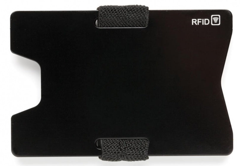 pasjeshouder Rfid 8,8 x 5,8 cm aluminium zwart