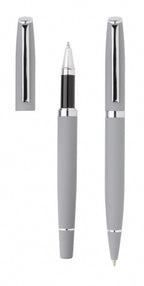 balpennenset Deluxe 14 cm aluminium grijs/zilver