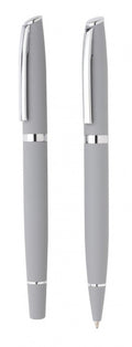 balpennenset Deluxe 14 cm aluminium grijs/zilver