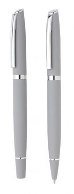 balpennenset Deluxe 14 cm aluminium grijs/zilver