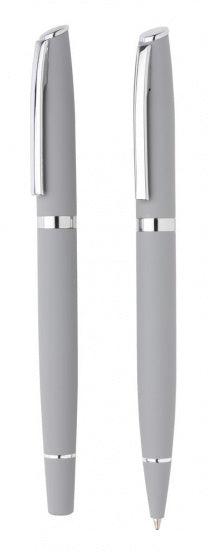 balpennenset Deluxe 14 cm aluminium grijs/zilver