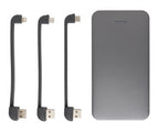 powerbank 10.000 mAh 14 x 7,3 cm alu zilver
