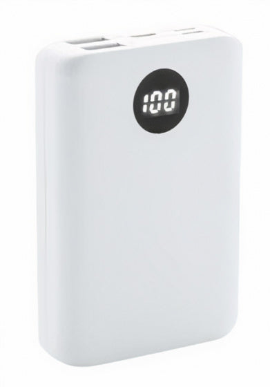 powerbank 10.000 mAh 9,2 cm ABS wit