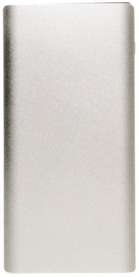 powerbank 10000 mAh 13,8 cm aluminium zilver