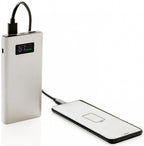 powerbank 10000 mAh 13,8 cm aluminium zilver