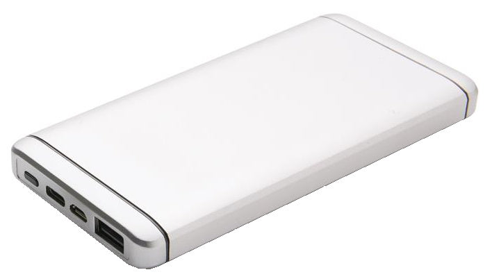 powerbank 14,1 x 6,9 cm aluminium zilver 2-delig
