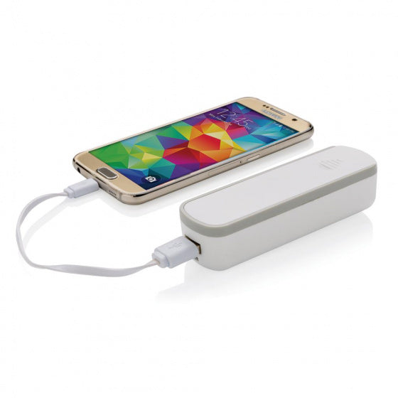 powerbank 2200 mAh 11 x 3,5 cm ABS wit