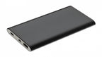 powerbank 4000 mAh 12 x 6,8 cm aluminium zwart
