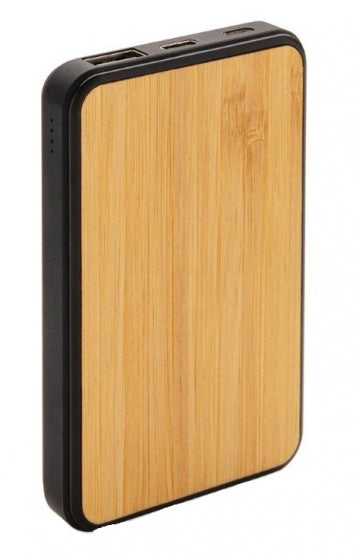powerbank 5.000 mAh draadloos 10,1 cm bruin 2-delig