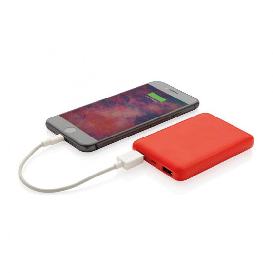 powerbank 5000 mAh 2 USB-poorten rood