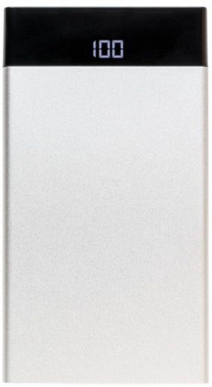 powerbank 6000 mAh 12,3 x 6,8 cm ABS wit/zwart