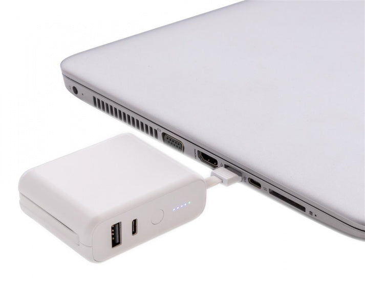 Xd collection Powerbank met draadloze oplader 7,2 cm wit